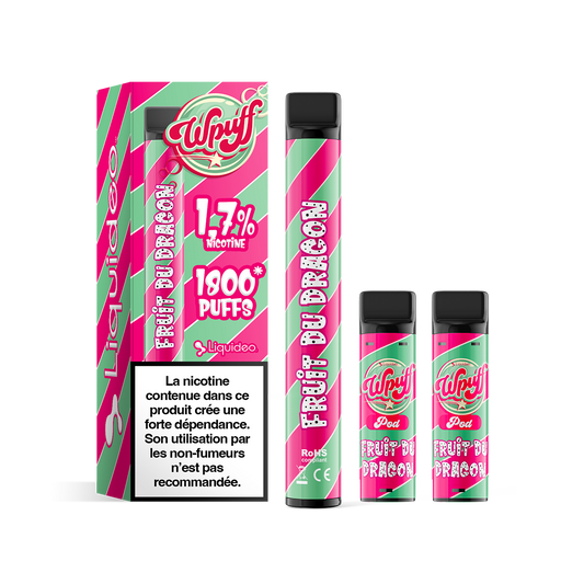 Pack Starter - Wpuff 1800 Liquideo FRUIT DU DRAGON