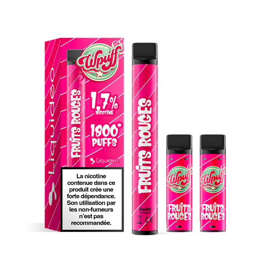 Pack Starter - Wpuff 1800 Liquideo FRUITS ROUGES