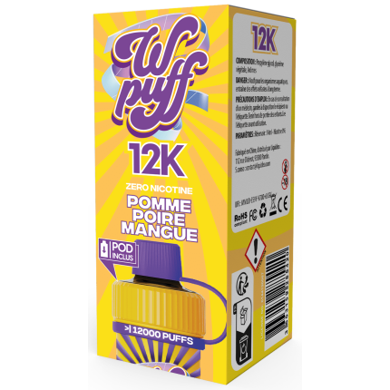 Starter Kit Pomme poire mangue - WPuff Pods 12K (Batterie + 1 Pod)